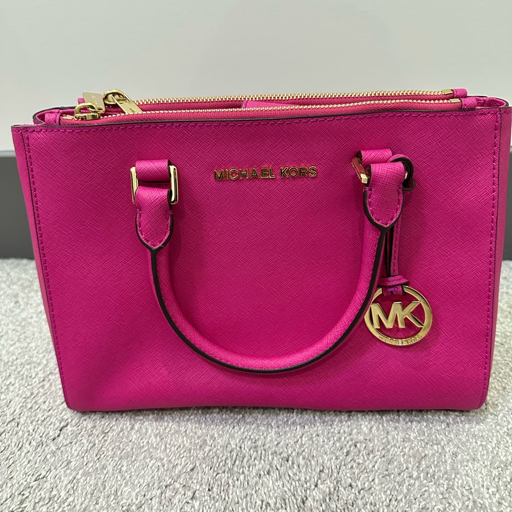 Michael Kors Pink Saffiano Leather Purse